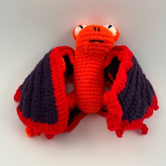 Handmade Crochet Flying Draco Stuffed Toy - Picture 8 of 8